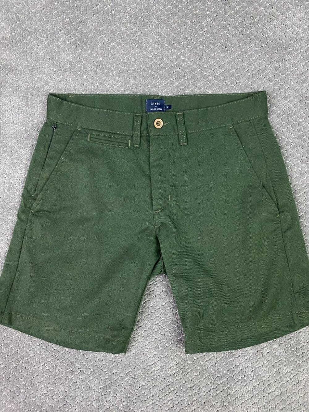 Civic by Taylor Stitch Shorts Men's 30 Green 8" Inseam